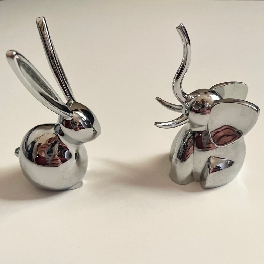 Umbra Set of 2 Bunny and Elephant Ring Holders - Picture 2 of 15